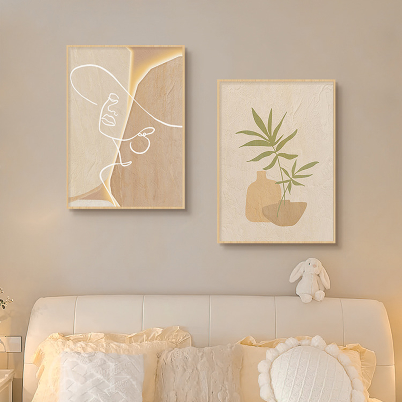 Korean Arts And Lifestyle - Peinture sur toile abstraite style crème