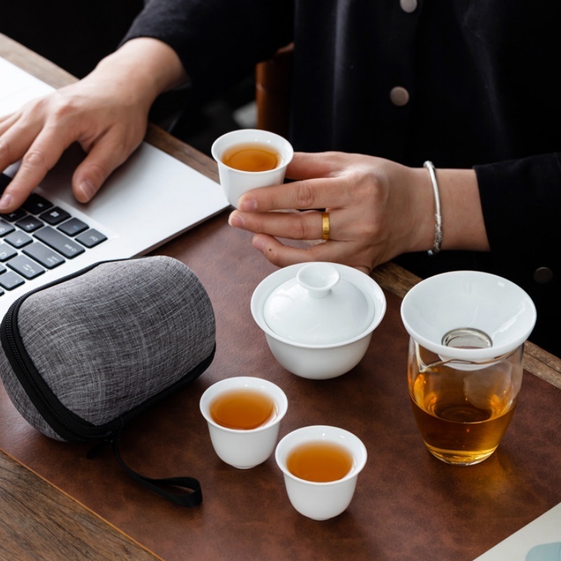 Korean Tea Set - Service à thé portable en céramique