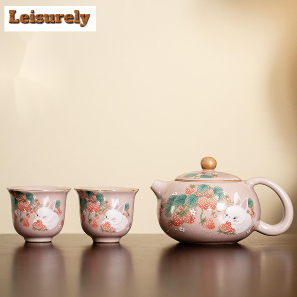 Korean Tea Set - Tasse à thé antique rose Ru