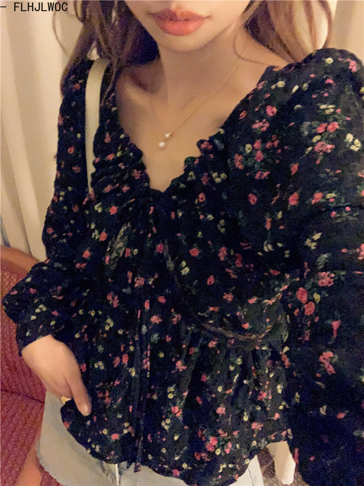 Korean Lifestyle - Chemise à volants à manches évasées