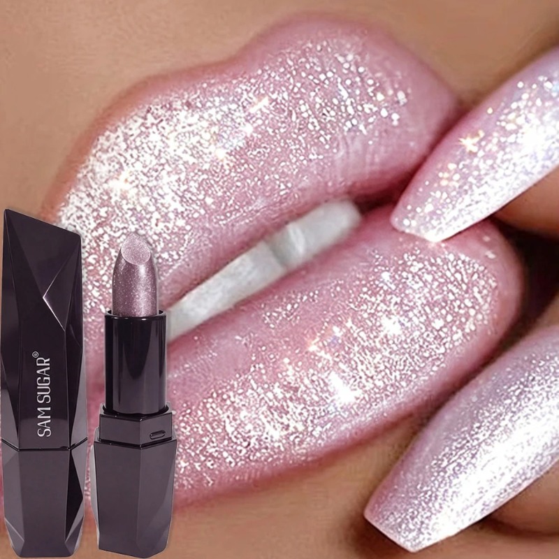 Lip Tint Korean - Rouge à lèvres velouté pailleté métallisé
