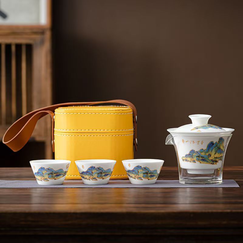 Korean Tea Set - Service à thé en porcelaine blanche
