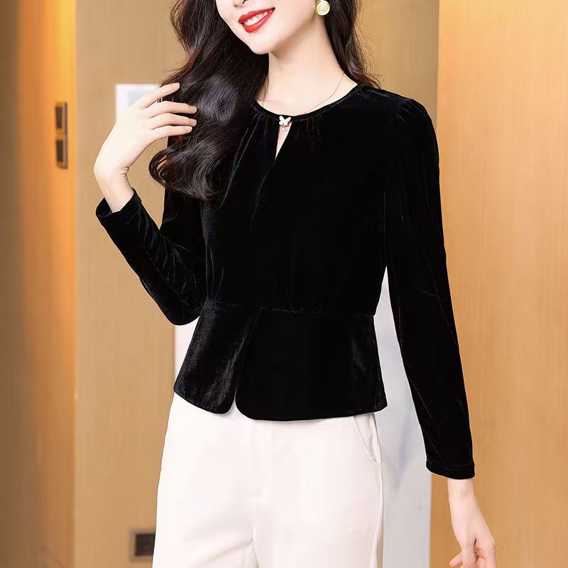 Chemisier Femme en Velours Uni - Korean Lifestyle avis et prix