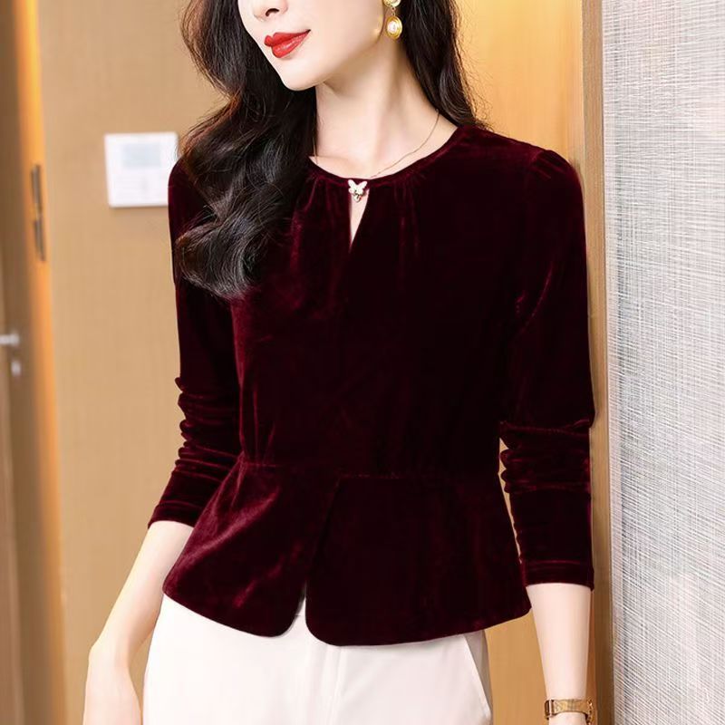 Chemisier Femme en Velours Uni - Korean Lifestyle avis et prix