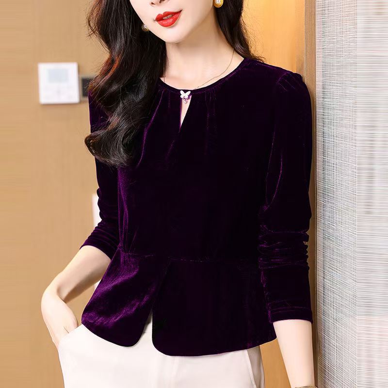 Chemisier Femme en Velours Uni - Korean Lifestyle avis et prix