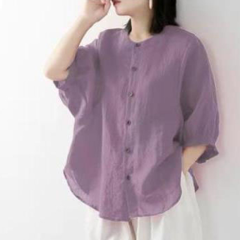 Chemise en coton et lin pour f - Korean Lifestyle avis et prix